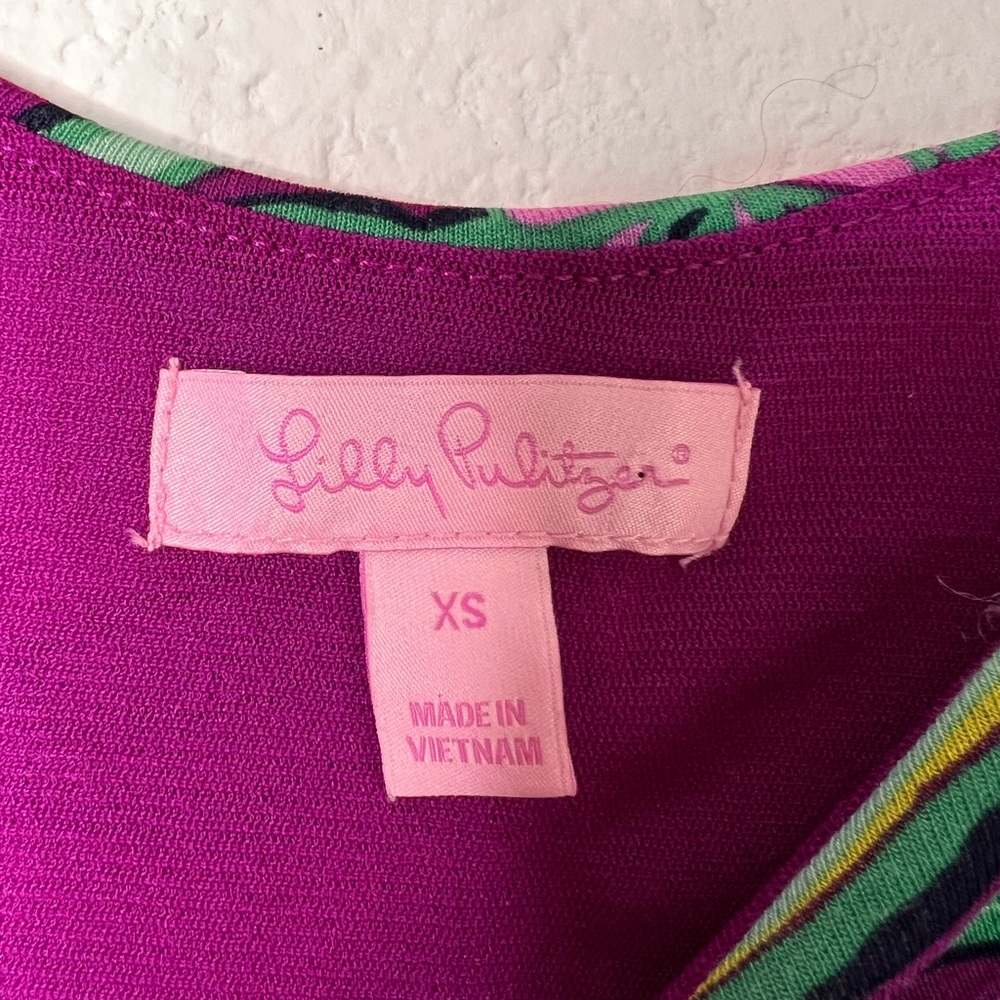 LILLY PULITZER Women’s Hollyhock Posie Laney Purple Dress XS - Picture 2 of 9